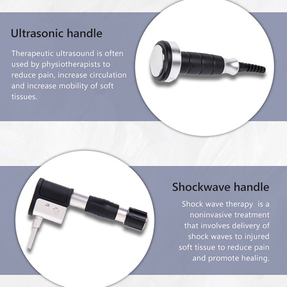 Cavitation Machines - Wholesale Electronic Skincare Device - Shape Tactics 2-in-1 Standing Shockwave & Ultrasound Therapy System9