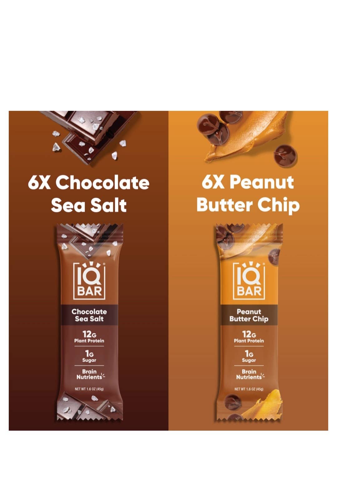 Majestic Wholesale - Wholesale Snack Bar - IQBAR Plant Protein Bar Variety Pack 12ct Choc & PB1