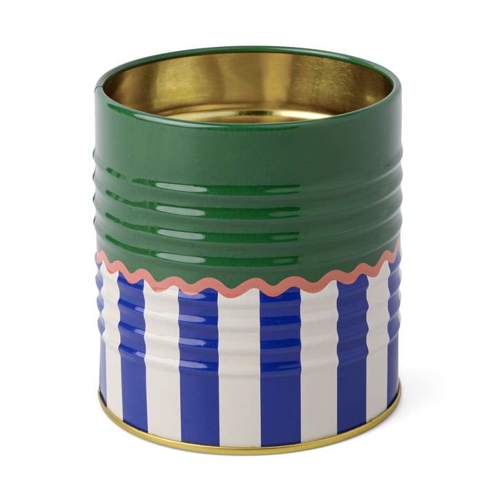 Designworks Ink A Dopo Solid Striped Storage Tin for wholesale by Designworks Collective