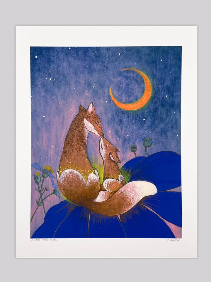 Sous la Lune - Impression d'Art pour la vente par Malathip