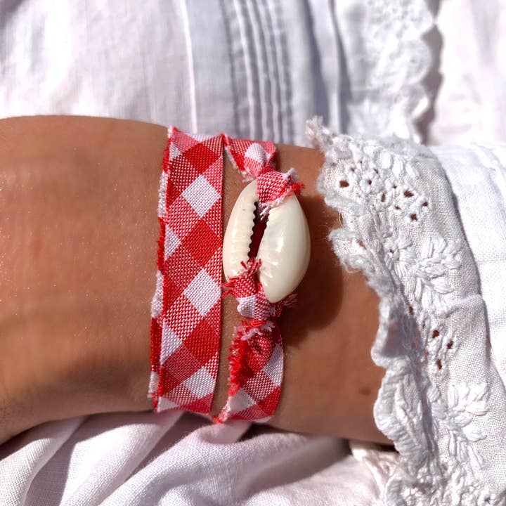 Soline Camart - Wholesale Bangle Bracelet - Bracelet Coquillage & Vichy5