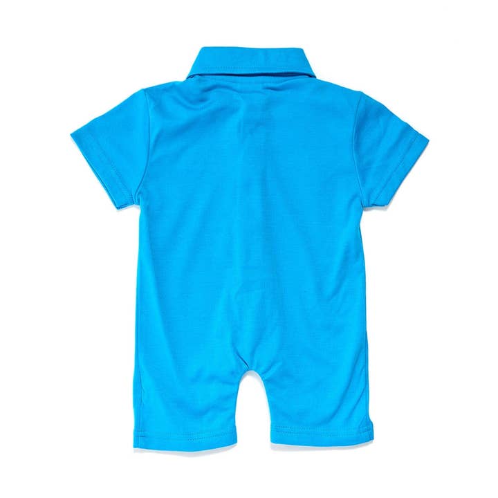 Baby Retro Streifen Polo Strampler für Jungen, Knuckleheads Rennstrecke Blau Halloween Strampelanzug Kostüm Outfit für den Großhandel von Knuckleheads Clothing