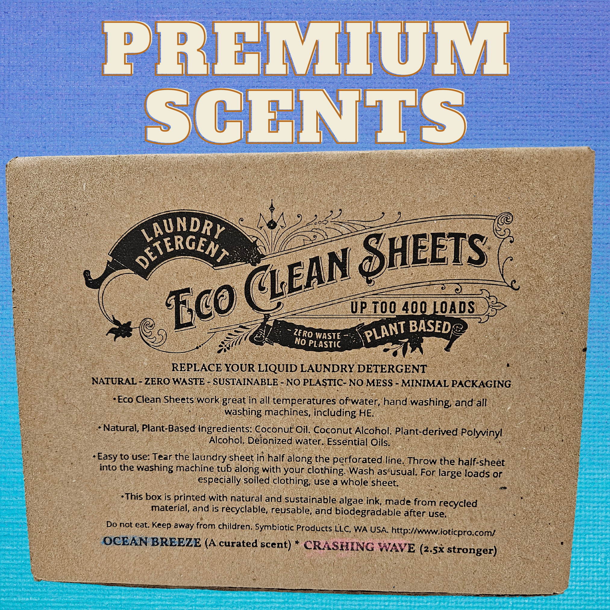 Symbiotic Products LLC - Wholesale Laundry Detergent Powder/Pods - Laundry Detergent Sheets PREMIUM SCENTS 400 loads w/Display1