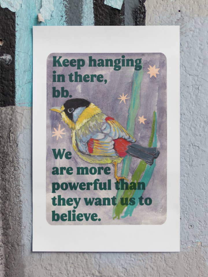 Sigue aguantando bb somos más poderosos: impresión artística para venta al por mayor de Fabulously Feminist