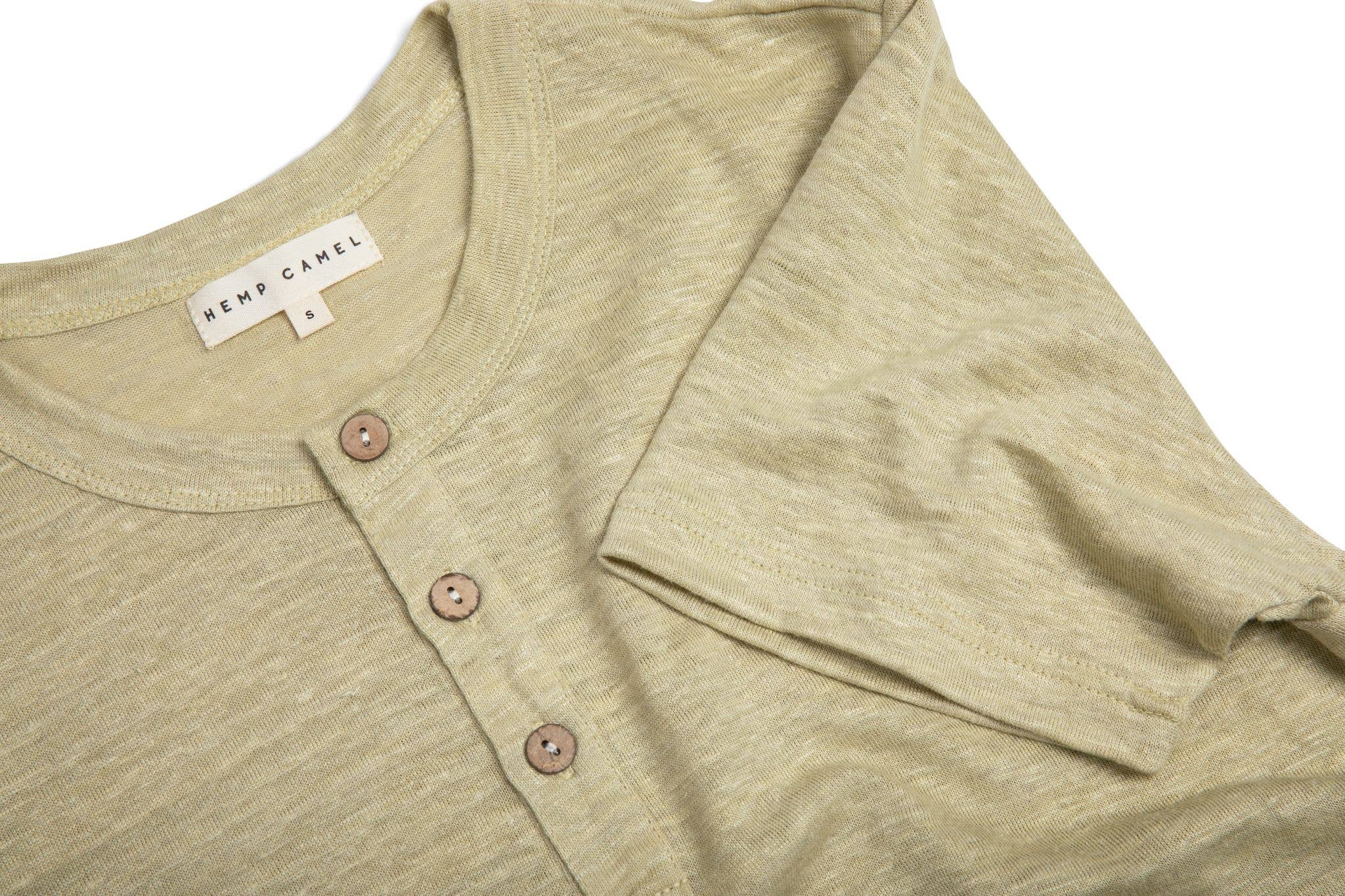 Hemp Camel - Wholesale T-Shirt - Men's - 100% Hemp Henley6