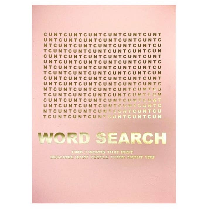 CUNT WORDSEACH PRINT for wholesale by Magnus and Blue