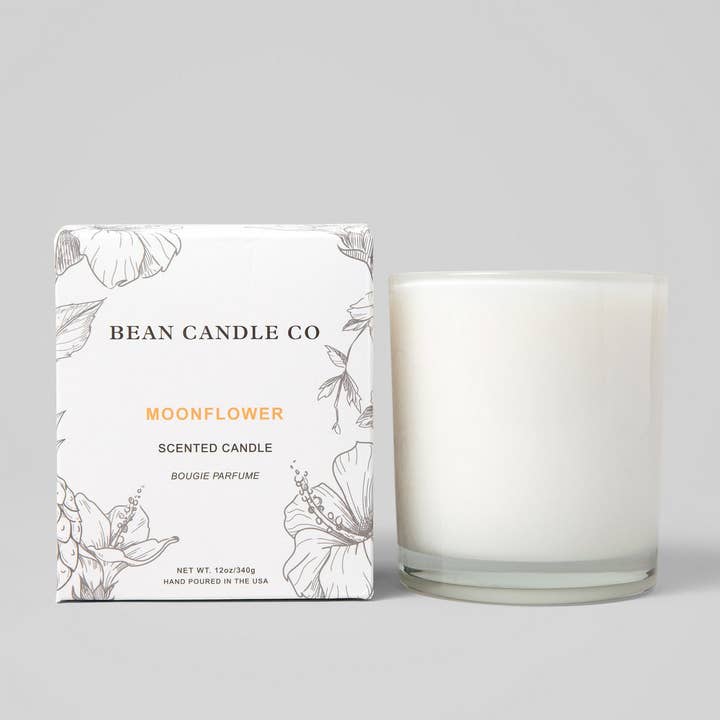 Moonflower Classic Candle for wholesale by Bean Candle Co