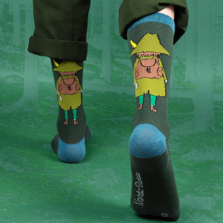 Nordicbuddies - Wholesale Socks - Men's - Snufkin Travelling Men Socks - Green