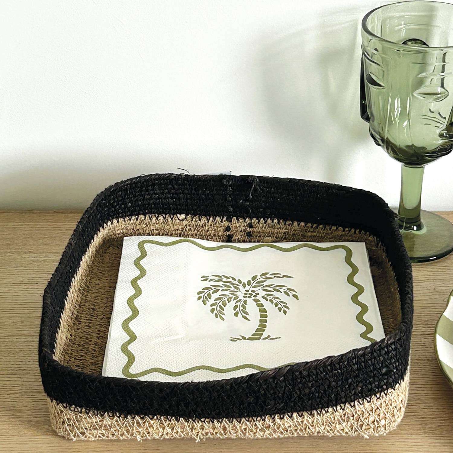 Opjet Paris - Wholesale Disposable Napkin - khaki palm tree paper napkin x203