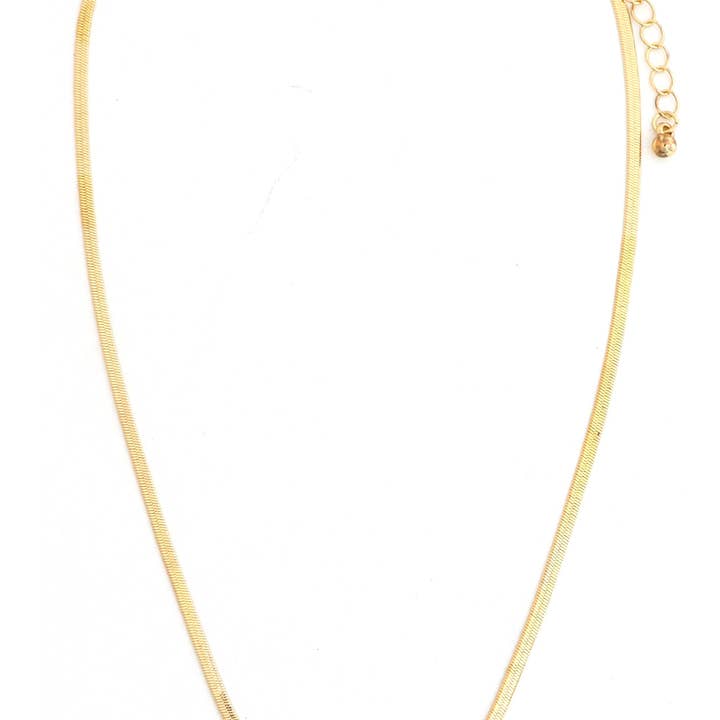 Gold Snake Chain Knotted 16"-18" Necklace for wholesale by What's Hot