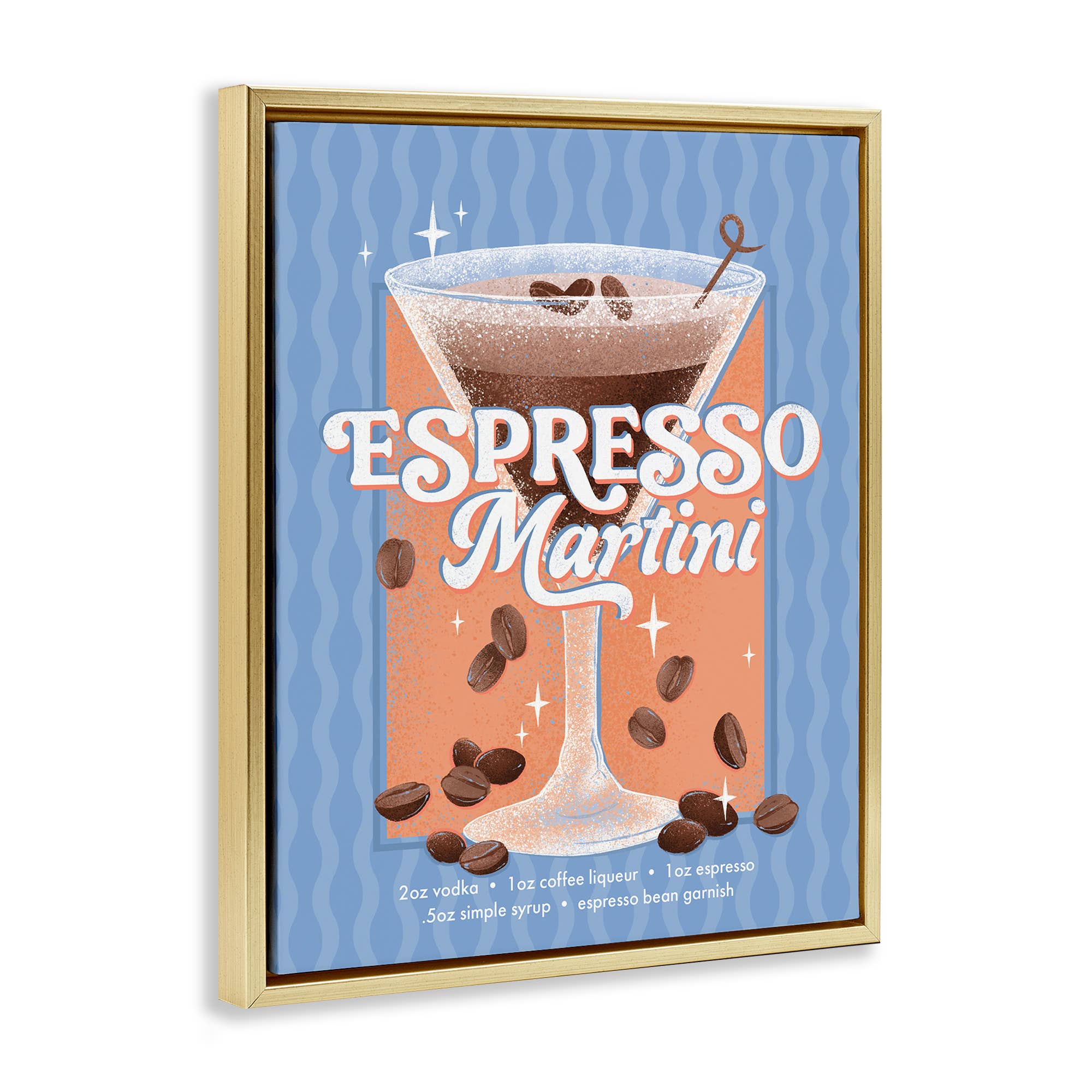 Stupell Industries - Wholesale Wall sign - Retro Espresso Martini & Recipe - Framed Wall Art17