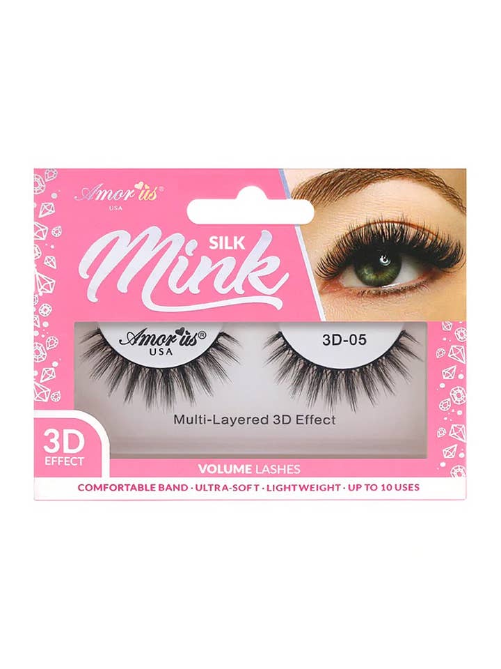 AMORUS 3D-05 Silke Mink Volumen Vipper - 12 stk. for engroshandel hos PINEAPPLE Beauty