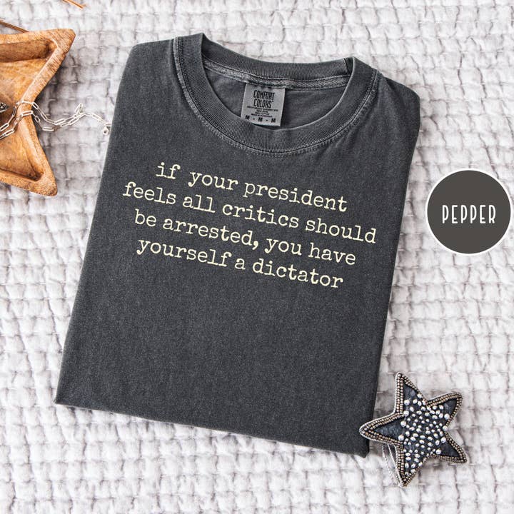 Maglietta di protesta politica anti-Trump Comfort Colors per la vendita all'ingrosso da parte di CindyL Boutique