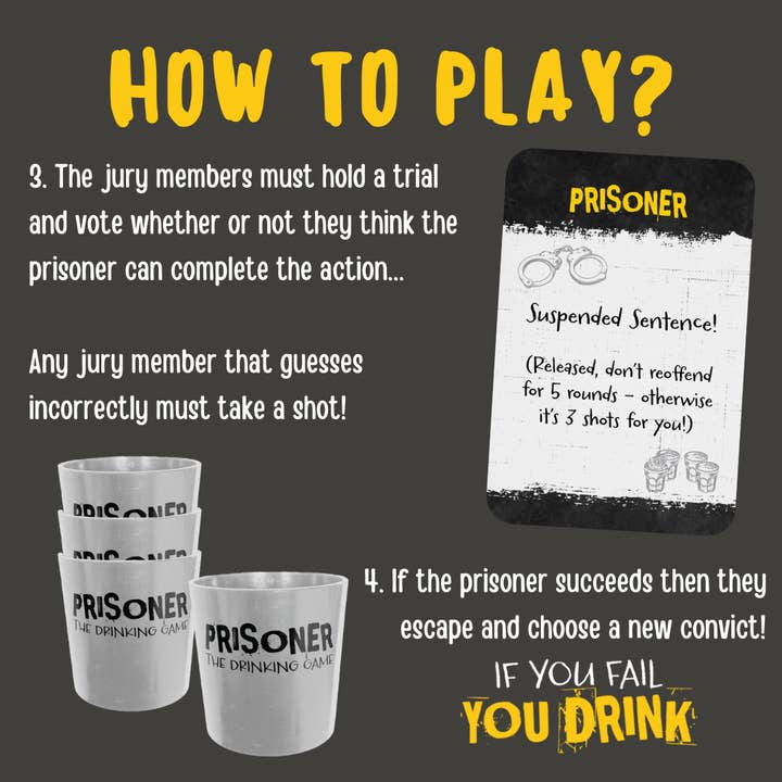 Boxer Gifts - Wholesale Card Game - Prisoner - The Drinking Party Game With Handcuffs2