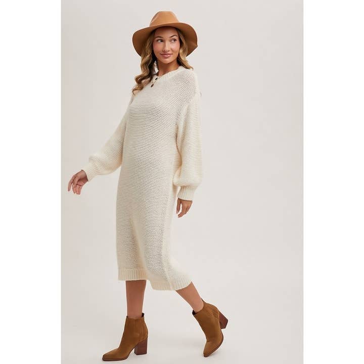STYLE USA - Wholesale Dress - Women's - OVERSIZED KNIT MIDI DRESS3