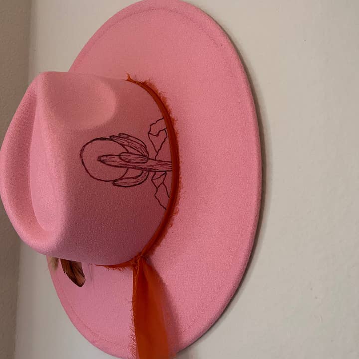 Krew Designs - Wholesale Cowboy Hat - Women's - Pink Cactus Sunset