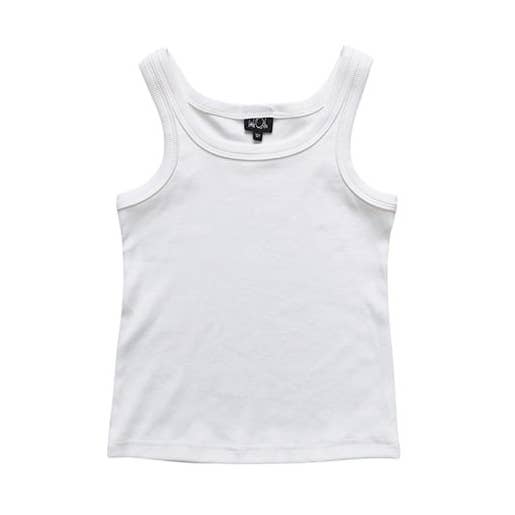 Débardeur Corset Blanc Côtelé A16 pour la vente par Little Olin