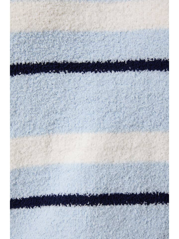 LE LIS - Vente Ensemble de vêtements d'intérieur – femme - Haut en tricot à rayures à manches longues avec pantalon en tricot à jambes larges22