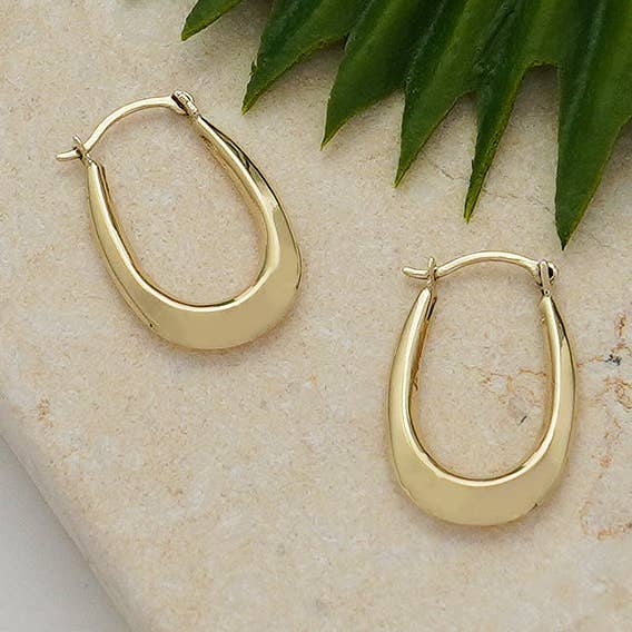 Pori Jewelry – Großhandel Hoops – 14-karätige ovale Latzcreen-Ohrringe0