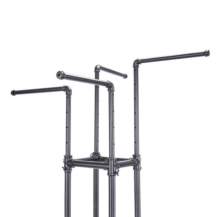 Store Supply Warehouse - Wholesale Retailer Display - Accessories - Boutique Pipe 4-Way Clothing Rack With Straight Arms7