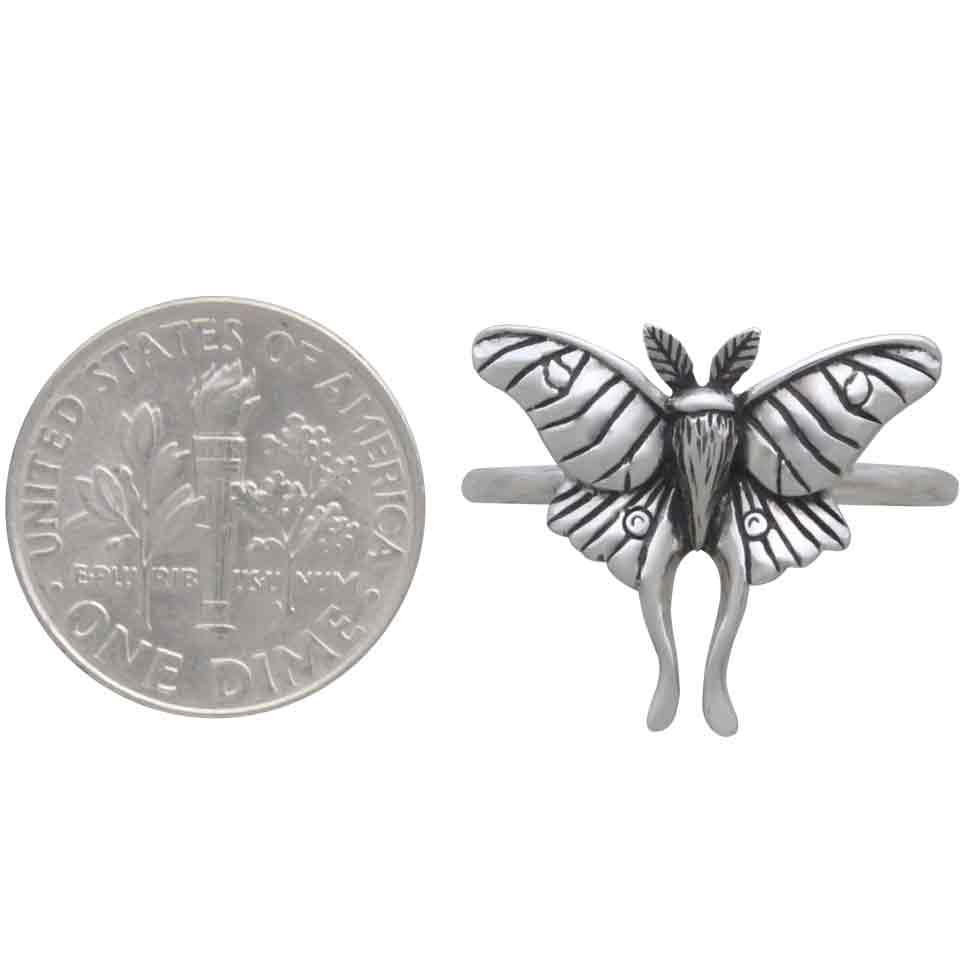 Nina Designs - Wholesale Cocktail/Statement Ring - Sterling Silver or Bronze Luna Moth Ring3