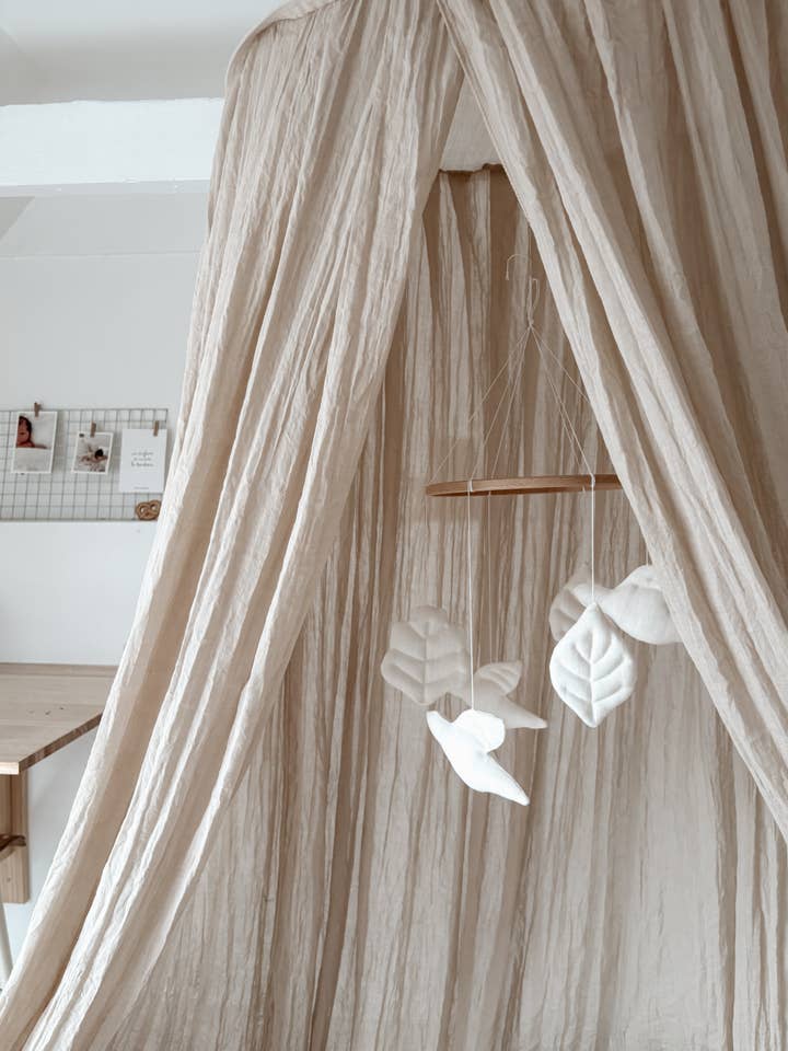 Linen Bird & Leaf Mobile for wholesale by Edie & Joe