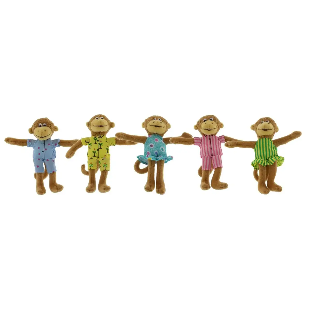 MerryMakers - Wholesale Stuffed/Plush Toy - Kids & Baby - Five Little Monkeys Finger 5" Puppet Playset1