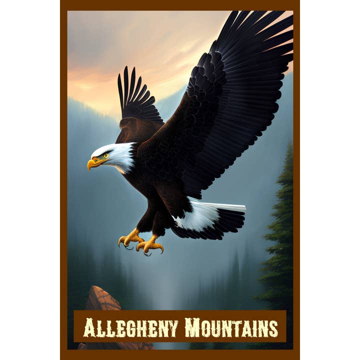 Allegheny Mountains Bald Eagles Travel Poster 16 x 24 (Copy) for wholesale by BMS BIZ