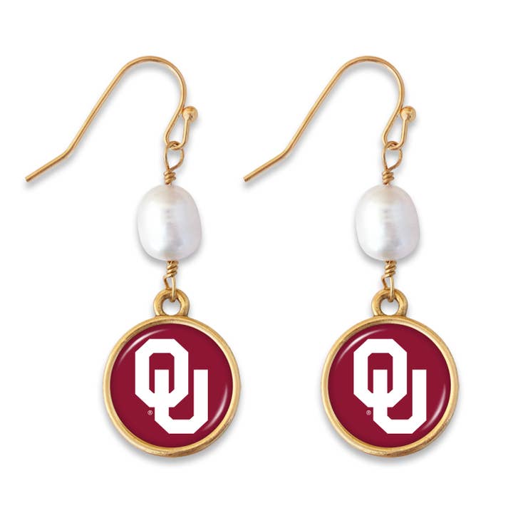 Oklahoma Sooners Diana Earrings for wholesale by From The Heart