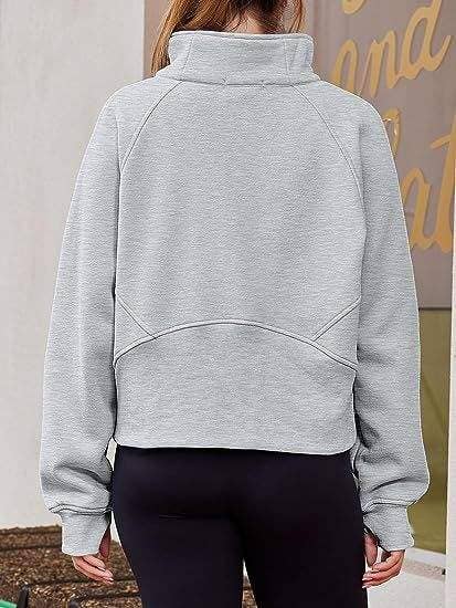 Queen Fashion - Wholesale Blouse - Women's - dove funnel neck half zip19