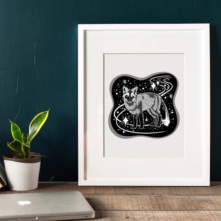 Starfangled Press - Wholesale Art Print - Cosmic Fox Screenprint