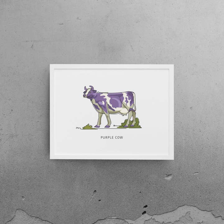 A. B. Newton and Company - Wholesale Art Print - Purple Cow | Winter Garden Landmark Series