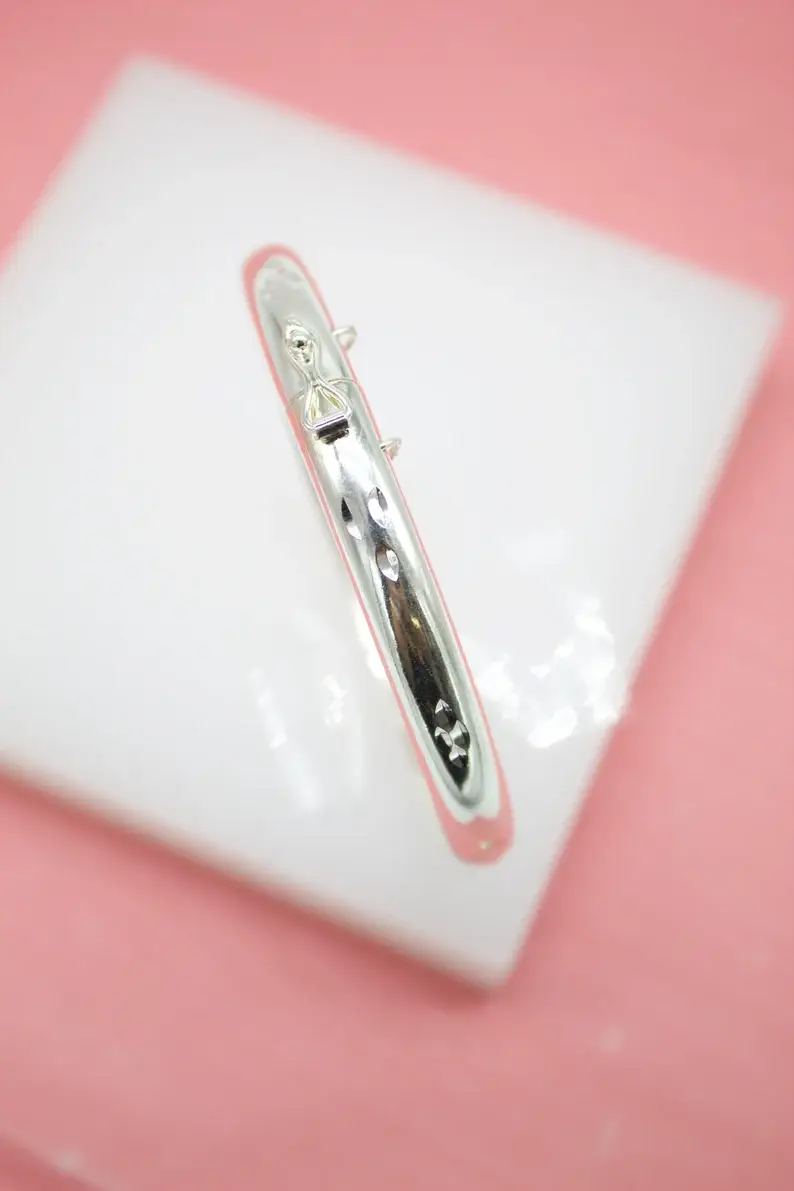 MIA Jewelry - Wholesale Bangle Bracelet - 18K Gold Filled Wrist Cuff Bangle With Flower Engravings 2