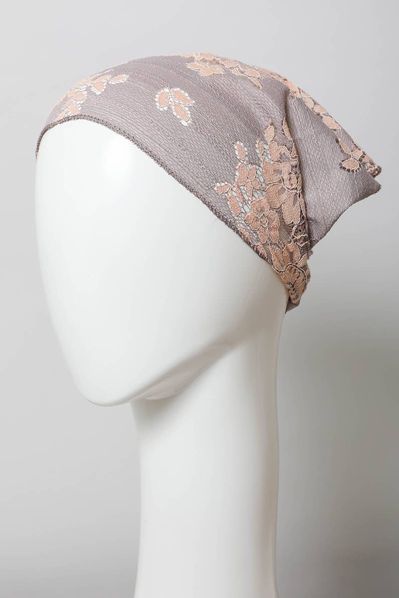 Leto Accessories - Wholesale Head Scarf - Women's - Chic Boho Lace Headscarf with Vintage Floral Patterns 💐2