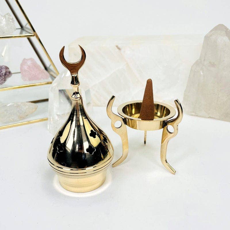 Rock Paradise - Wholesale Incense Holder - Brass Incense Burner - Cone or Resin Burner6