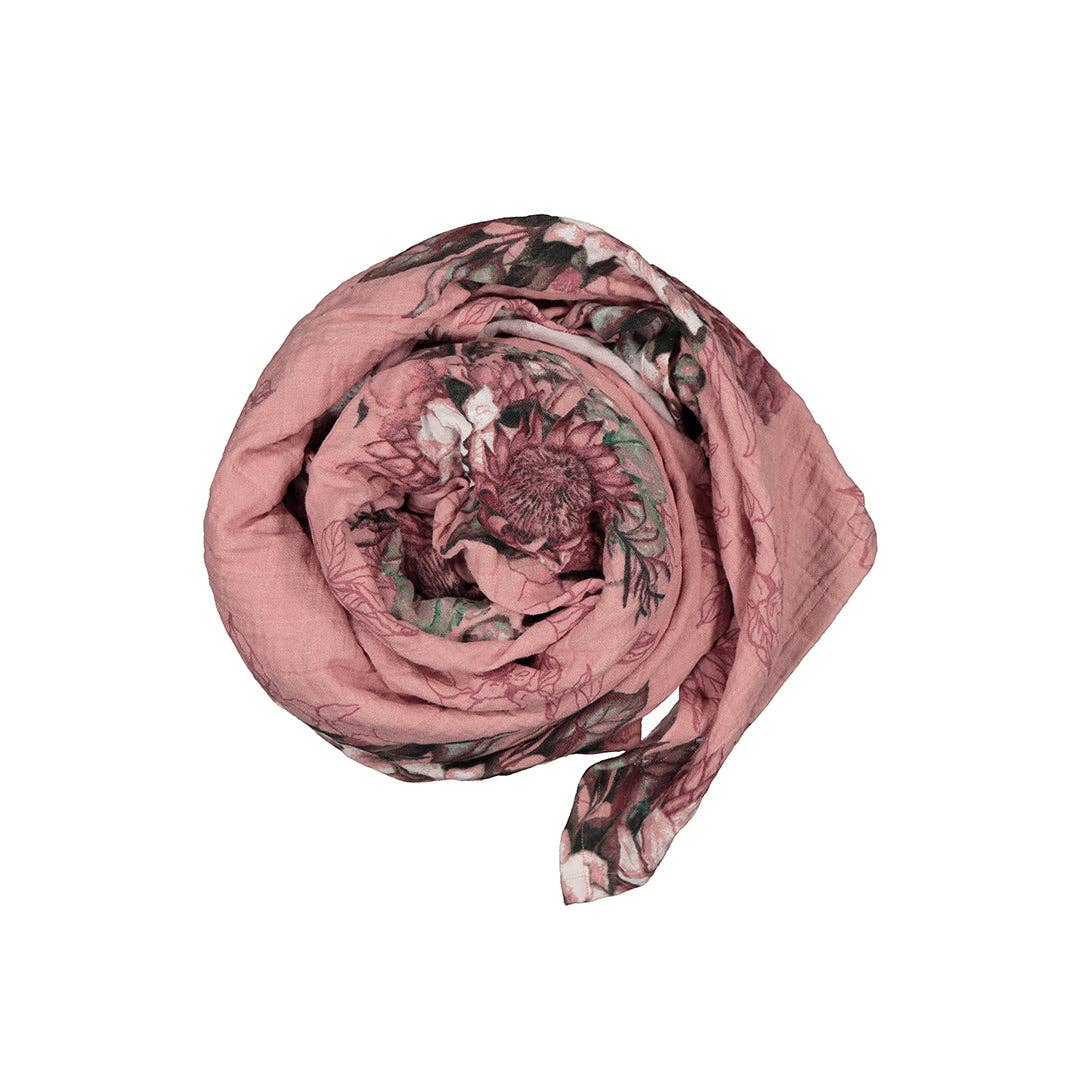 Burrow & Be Australia - Wholesale Swaddle - Baby - Muslin wrap - Tropical Bouquet2