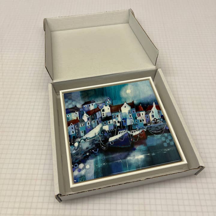 Emma S Davis Artist - Wholesale Art Print - 'Pittenweem'- Framed Ceramic Tile Art Print