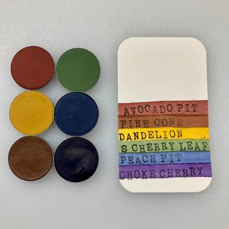 Boulder Colors - Wholesale Palet/mengbord - Earth Palette - Set van zes halve metalen verfpotjes