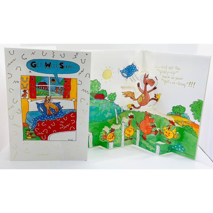 DICKENS INC. - Wholesale Get Well Card - Get Well Pop Up Card |DKN | SM | PC904