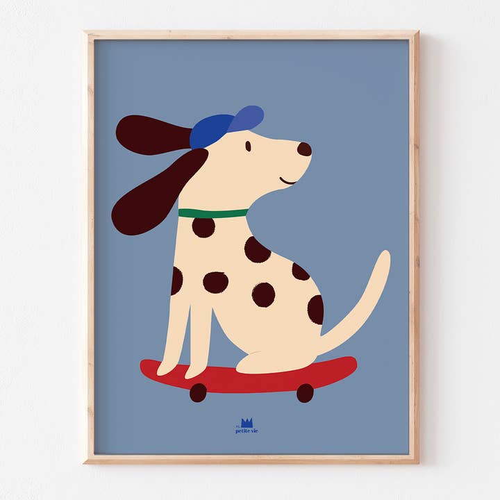 Ma Petite Vie - Wholesale Poster - Poster - Dalmatian Skateboard (30 x 40 cm)0