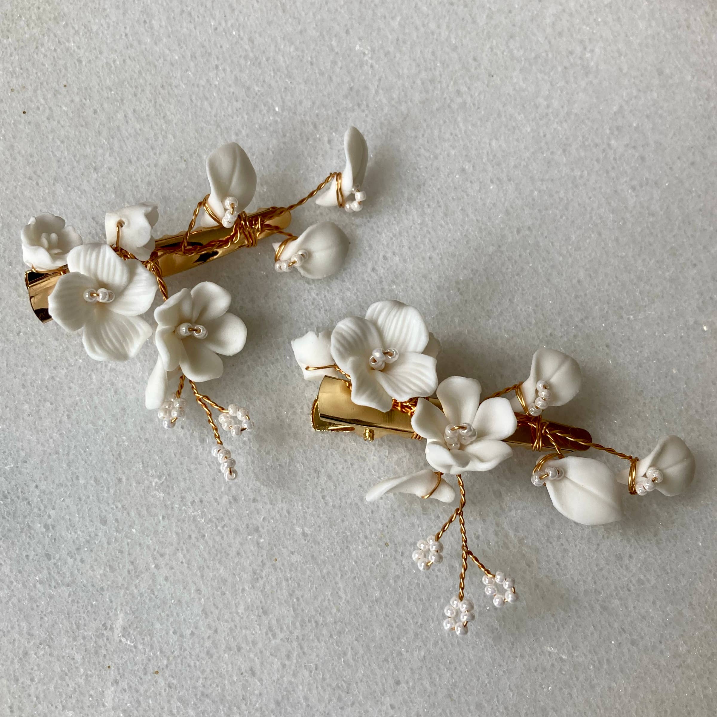 SallyJaneBridal - Wholesale Hair Clip - Women's - Vanessa Hairclips Gold - bridal hair jewelry - set of 21