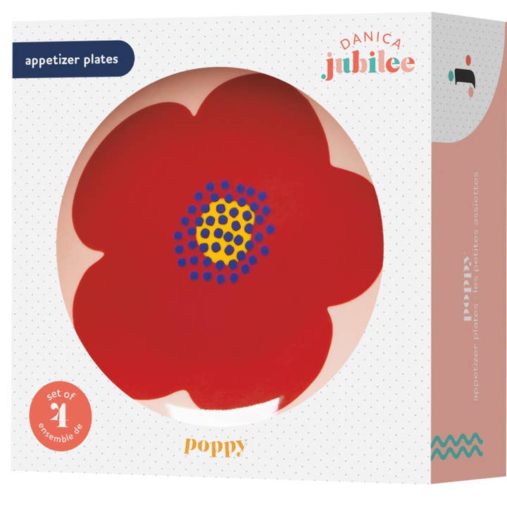 Danica Jubilee - Wholesale Dinner Plate - Poppy Appetizer Plates Set of 4 Assorted
