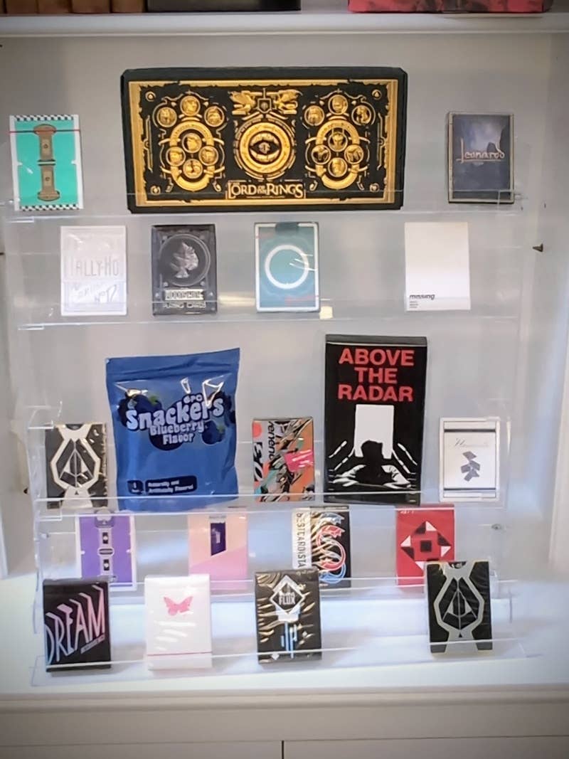 X-Decks - Wholesale Display Case - Cardware 5 Tier Desktop & Wall Mount, 80 Deck Acrylic Playing Card Display Stand1