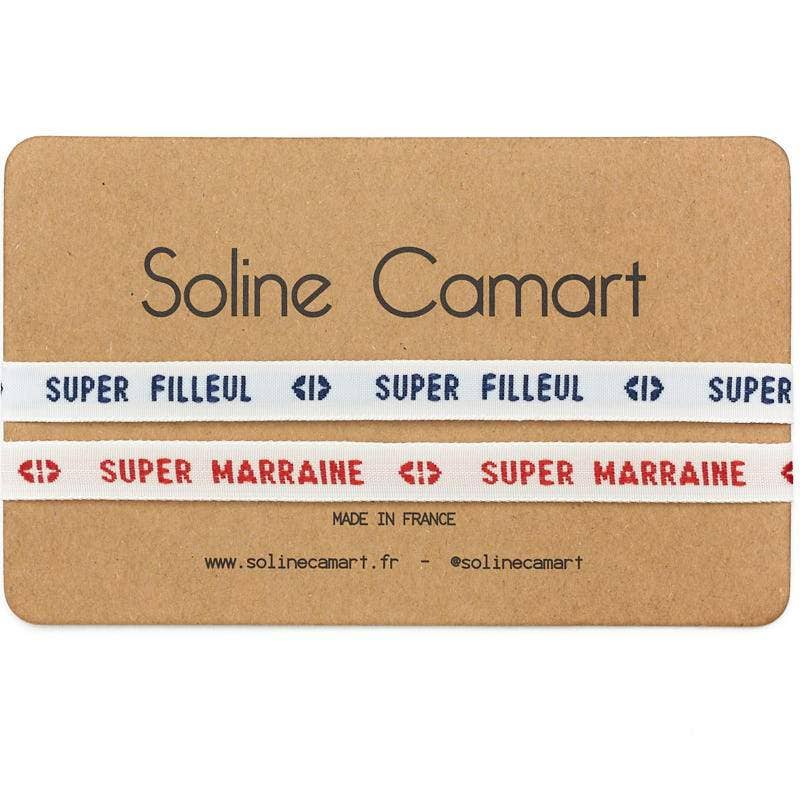Soline Camart - Wholesale Woven/Braided Bracelet - SUPER FILLEUL & SUPER MARRAINE - Duo0
