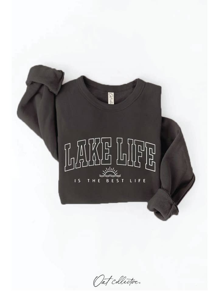 OAT COLLECTIVE - Wholesale Graphic Sweatshirt - Women's - LAKE LIFE IS THE BEST LIFE Graphic Sweatshirt2