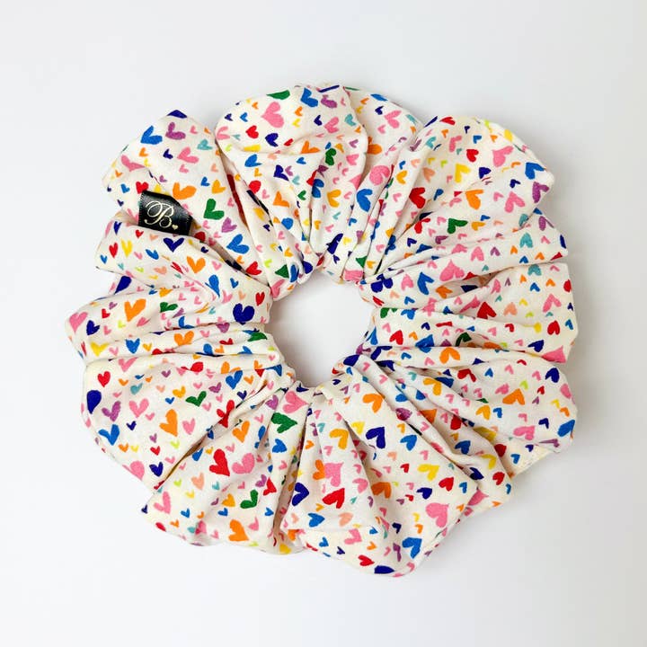 B. LUVV & CO. - Wholesale Scrunchie - Women's - Cotton Scrunchie in Love Confetti3