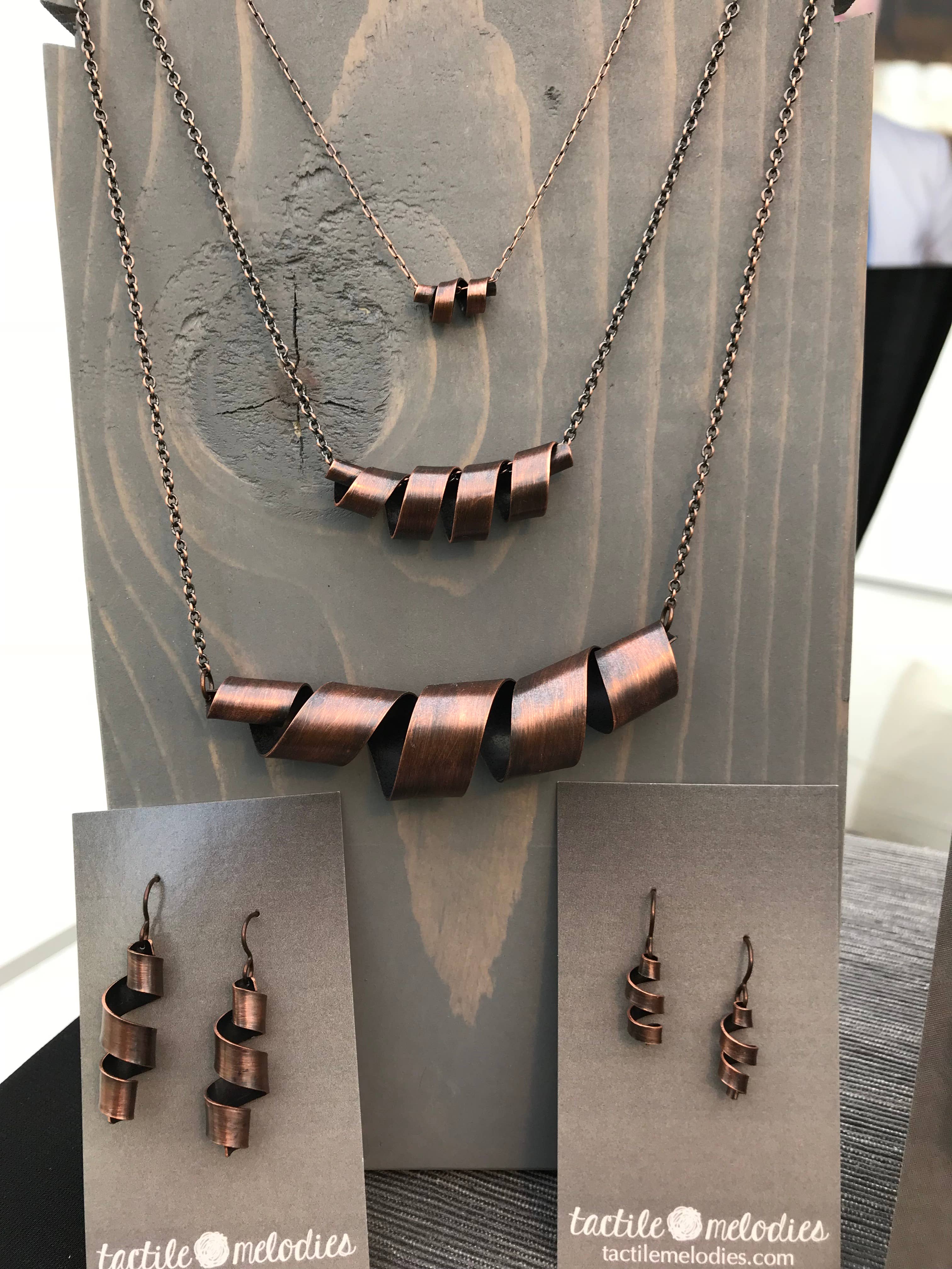 Tactile Melodies - Wholesale Pendant/Charm Necklace - Ribbons Copper Necklace - Small Pendant2