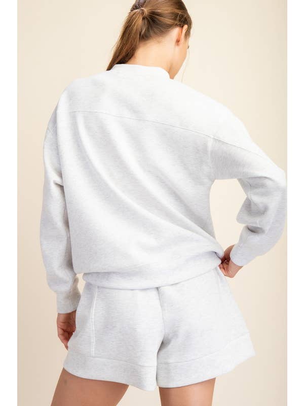 Sunday Morning - Wholesale Sweatshirt - Women's - T579937 MOCK NECK ODAL POLY SPAN SCUBA PULLOVER24