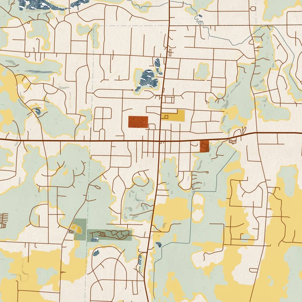 JACE.design - Vendita all'ingrosso Stampa artistica - Uniontown - Blocco con mappa OH4
