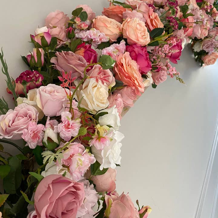 IVY CRUZ - Wholesale Bunting/Garland - Pink Flower Garland, Blush Pink Flower Garland, Pink Flower